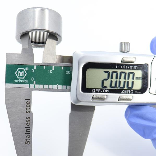 Vernier calipers measure needle roller bearings