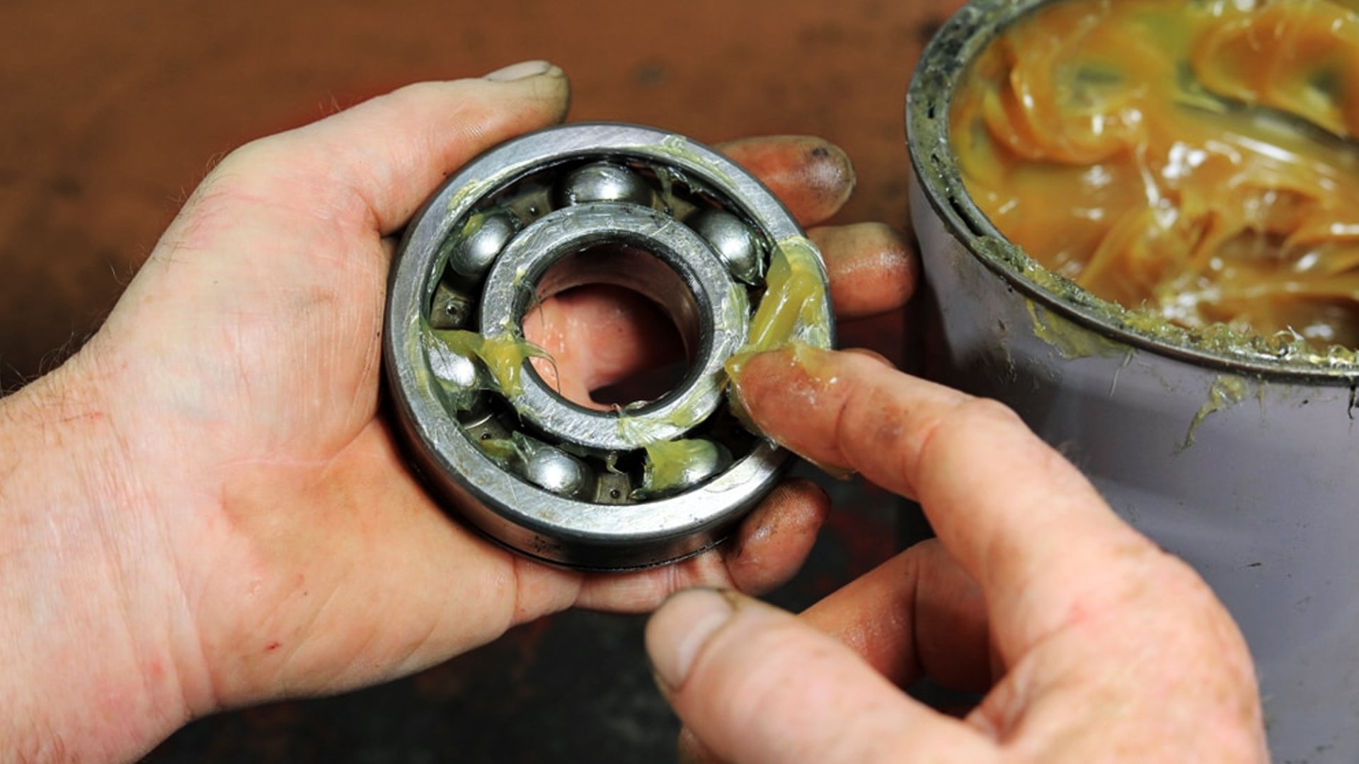 Lubricating a Bearing by Hand