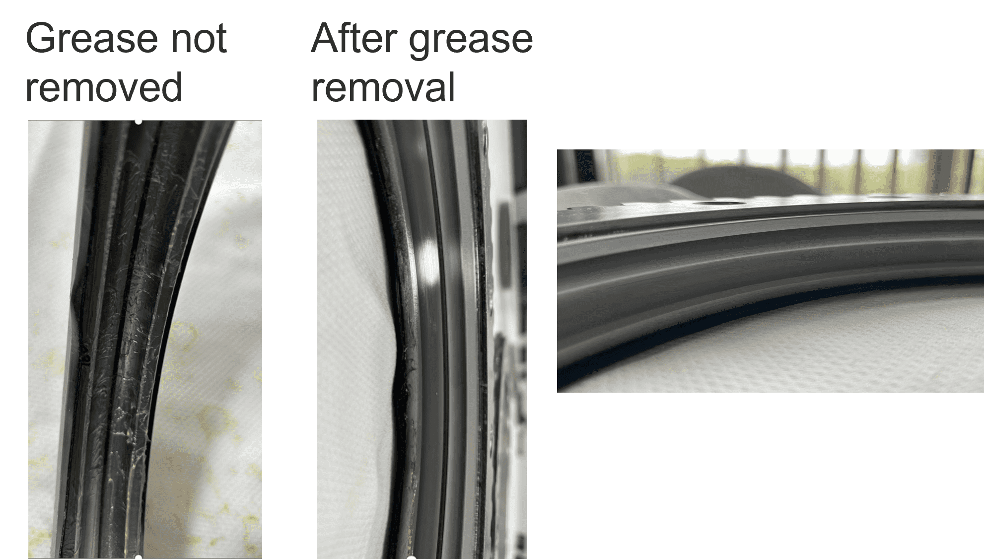 Before and After Grease Removal of Outer Ring