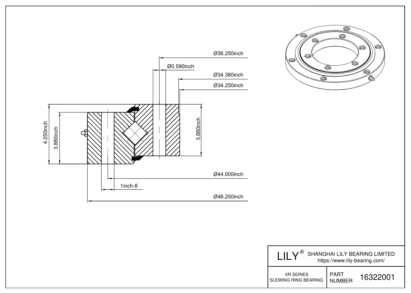 Cross Roller Slewing Ring Bearing