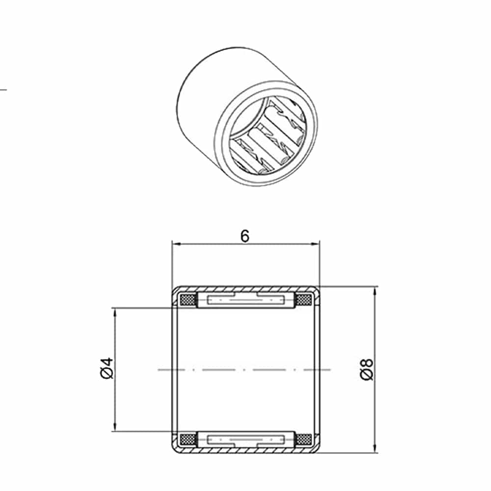 Structure of a One Way Bearing (Single Row)