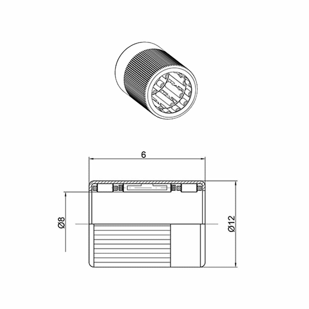 Structure of a One Way Bearing (Triple Row)