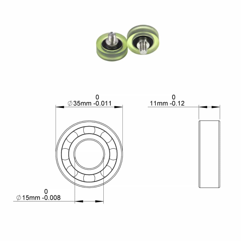 Structure of a Polyurethane Coated Bearing With Screw