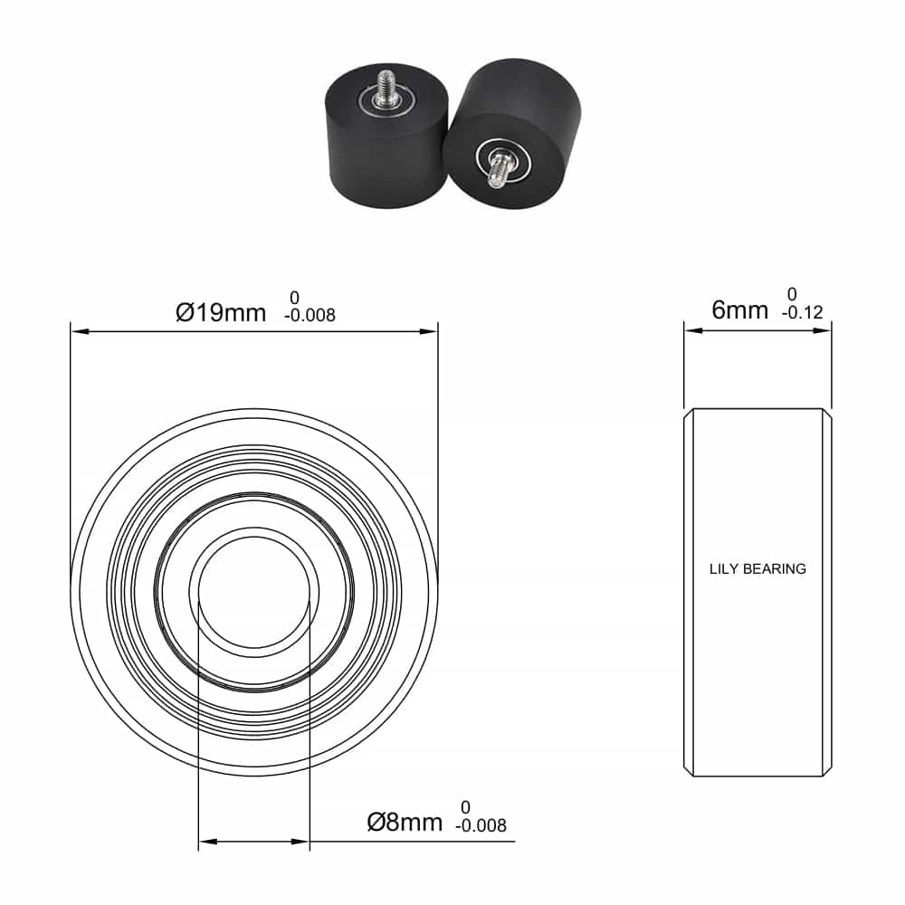 Structure of an Outsourcing Polyurethane Coated Bearing With Screw