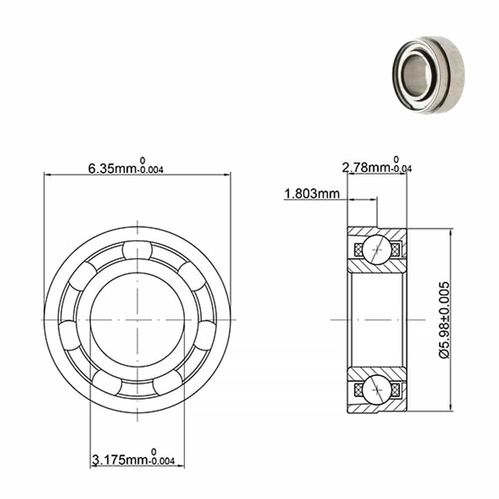 Structure of a Stepped Dental Bearing