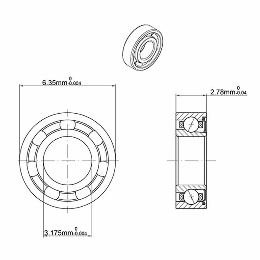 Smooth Dental Bearing - SR144K1TLZWN