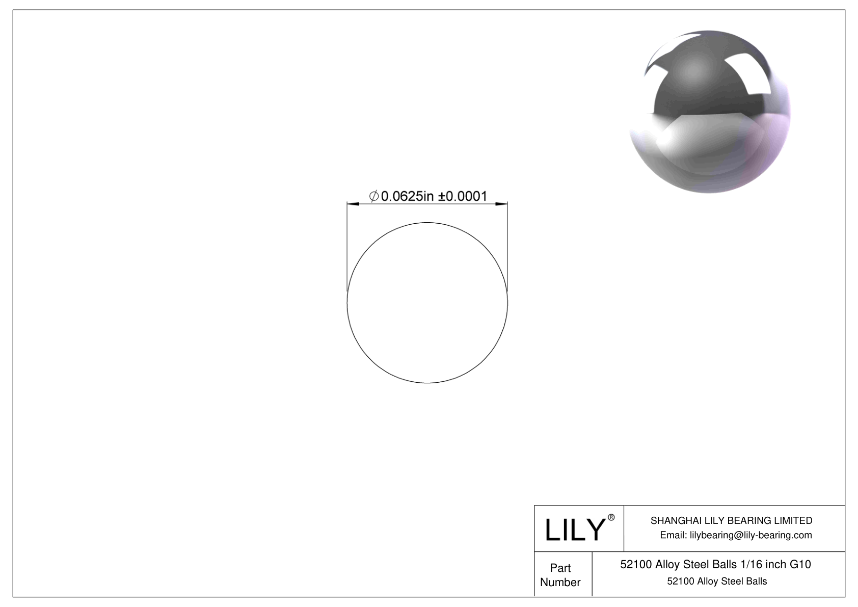 52100 Bolas De Acero Aleado 1/16 Pulgada G10 Bolas de acero aleado 52100 cad drawing