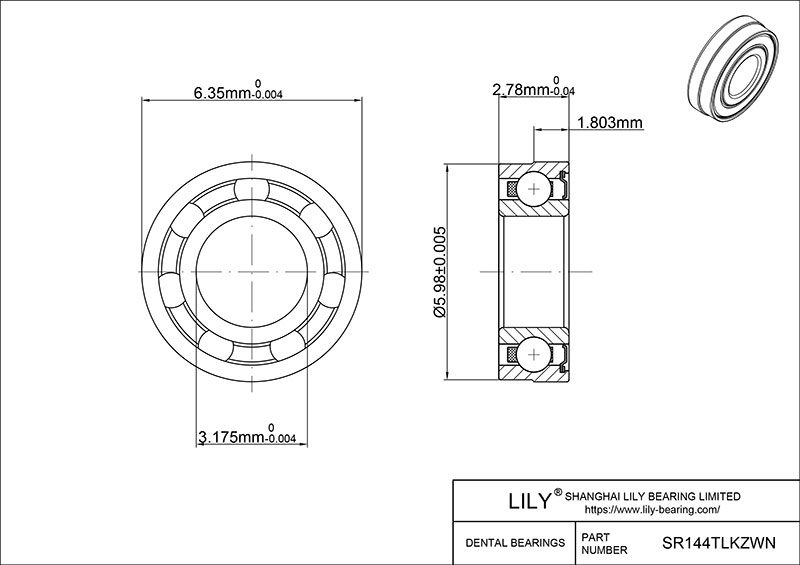 SR144TLKZWN Stepped cad drawing