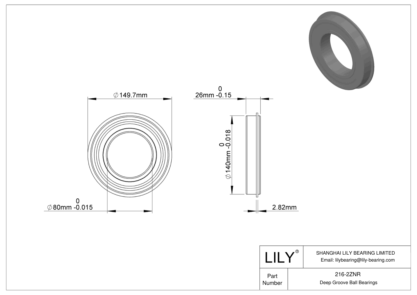 216-2ZNR Rodamiento ranurado de bolas con anillo elástico cad drawing