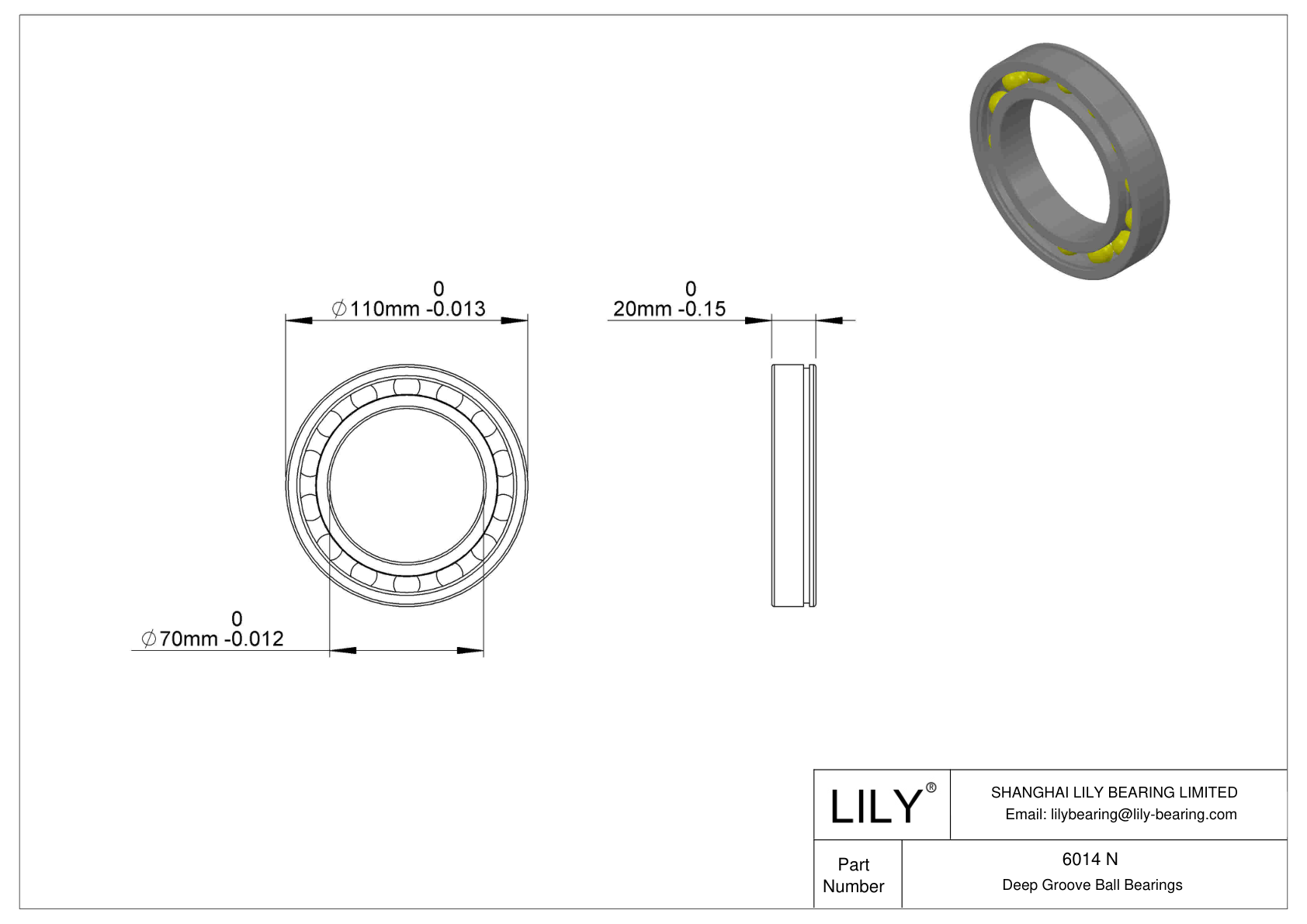 6014 NRJEM 卡环沟槽球轴承 cad drawing