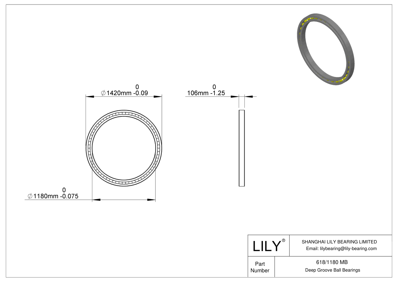 618/1180 MB Rodamientos rígidos de bolas de una hilera cad drawing