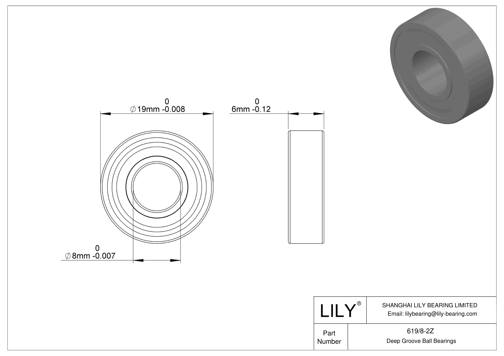 619/8-2Z Rodamientos rígidos de bolas de una hilera cad drawing