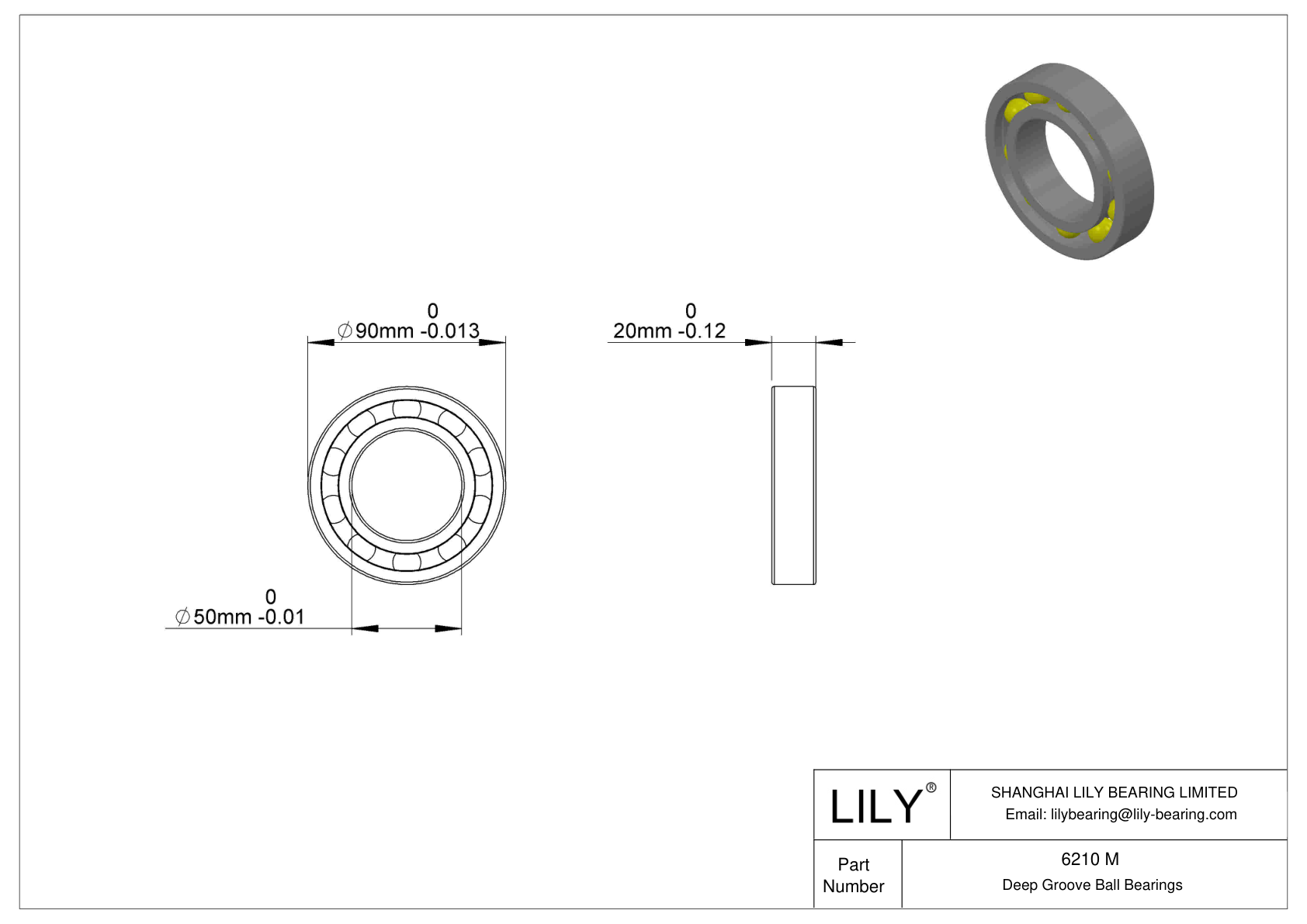 6210 MA/C3 单列深沟球轴承 cad drawing