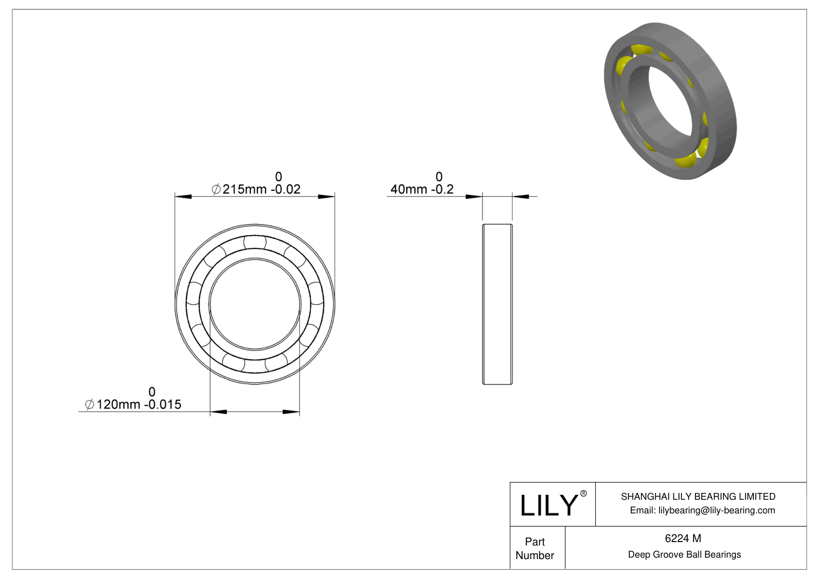 6224 MA/C3B20 Rodamientos rígidos de bolas de una hilera cad drawing