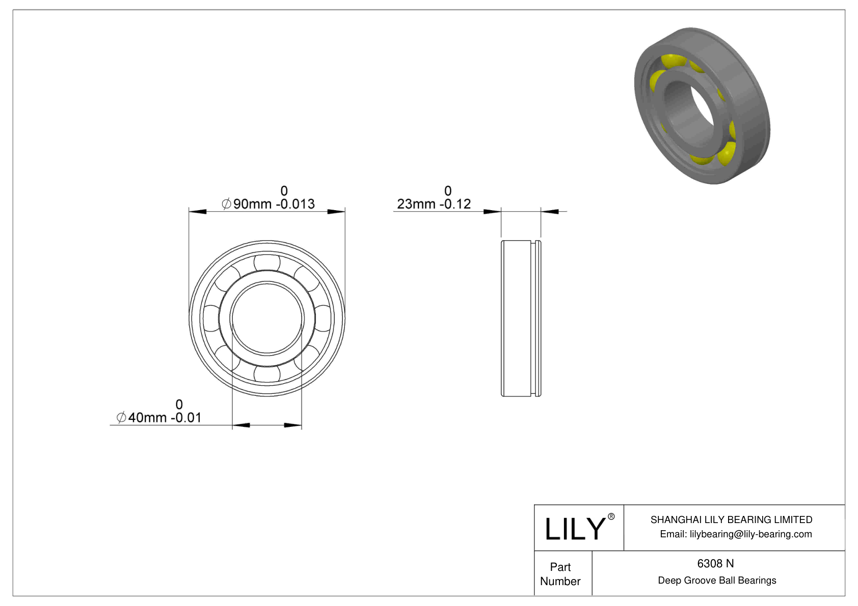 6308 NRJEM Rodamiento ranurado de bolas con anillo elástico cad drawing