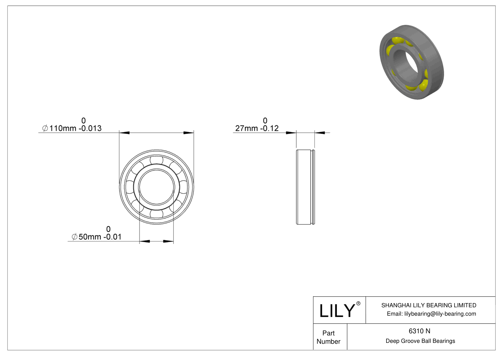 6310 N 卡环沟槽球轴承 cad drawing