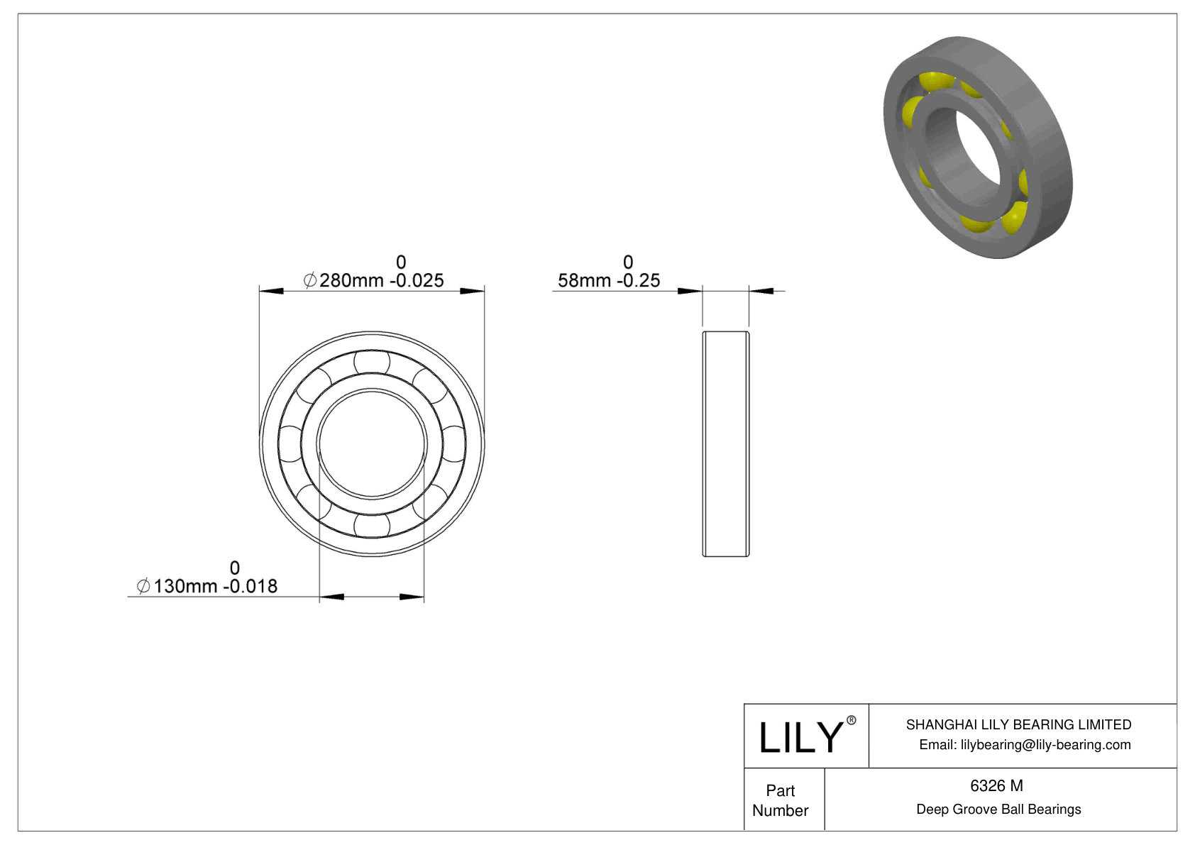 6326 M/C3VL0241 单列深沟球轴承 cad drawing