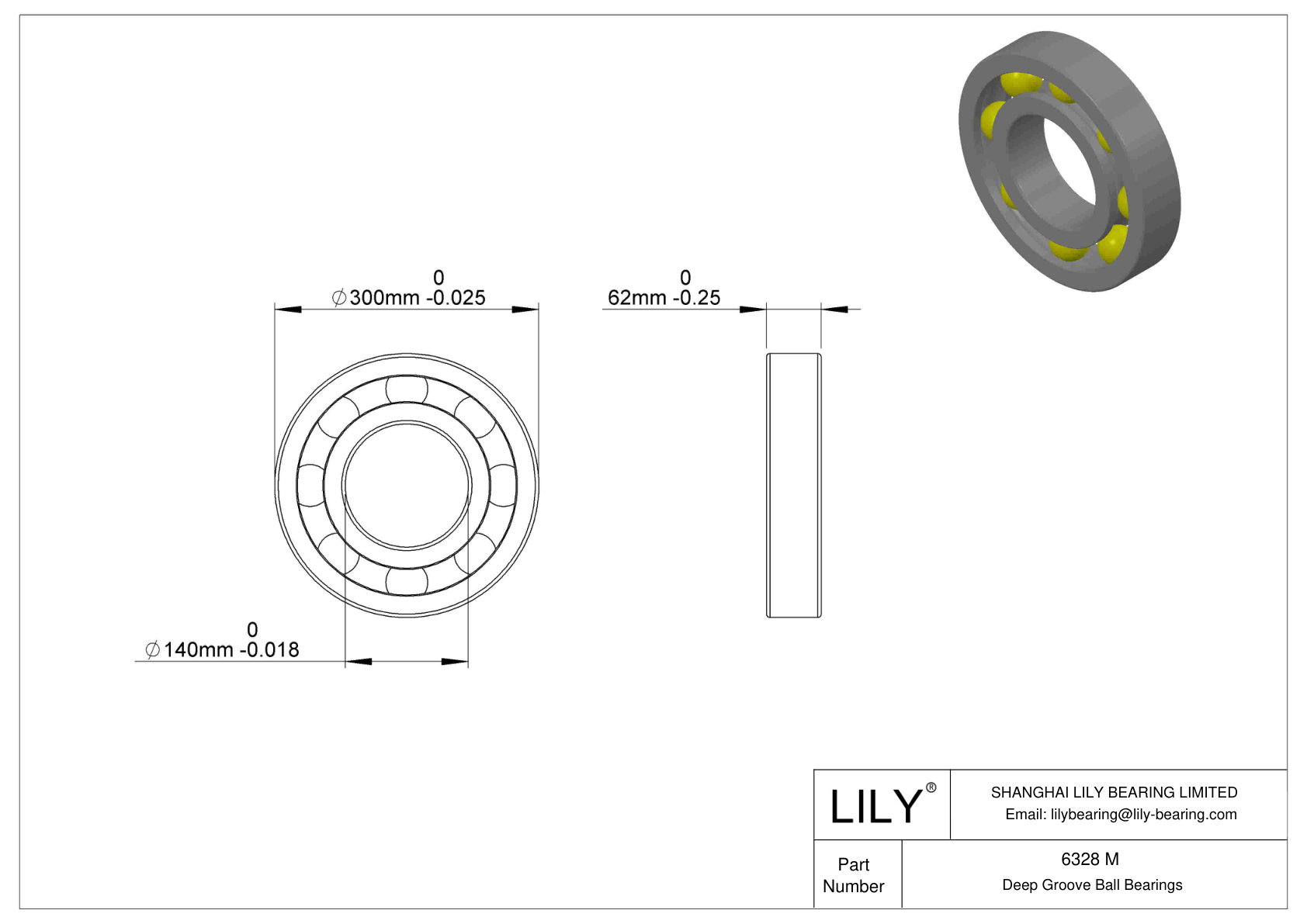 6328 M 单列深沟球轴承 cad drawing