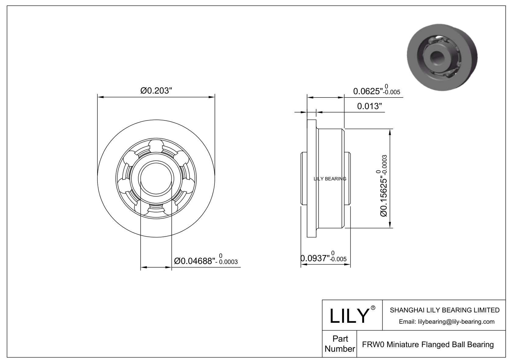 FRW0 Inch Flanged Extended cad drawing