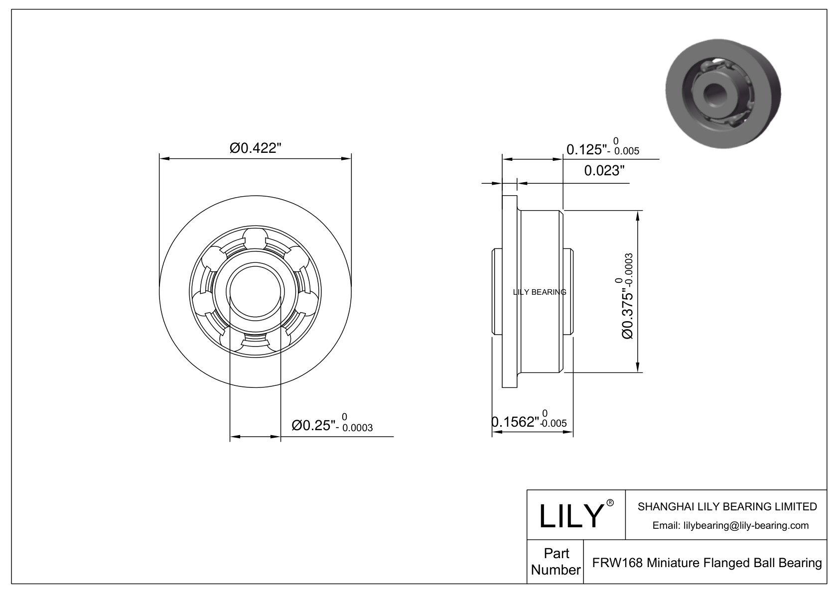 FRW168 Inch Flanged Extended cad drawing