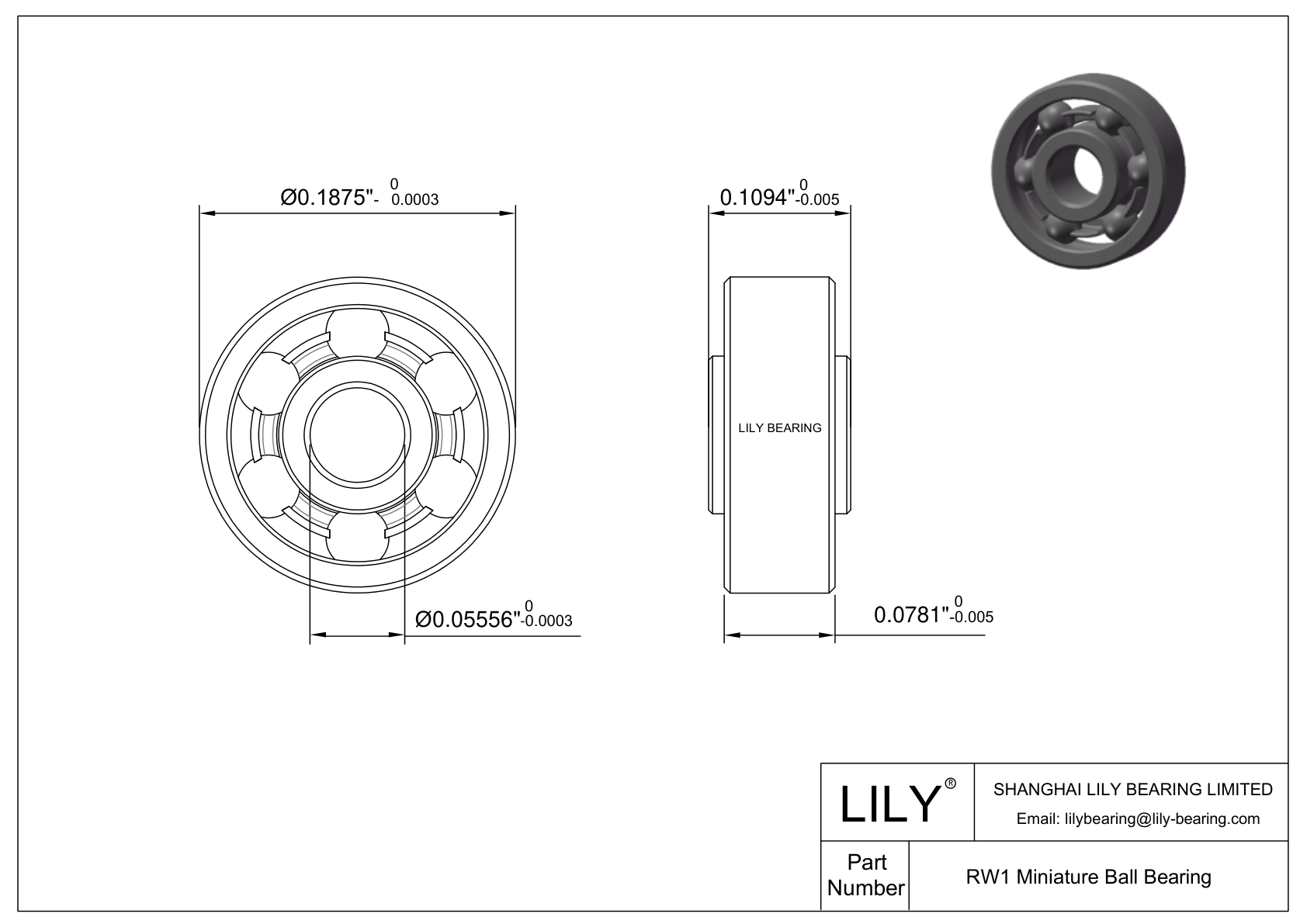 RW1 Inch Extended cad drawing