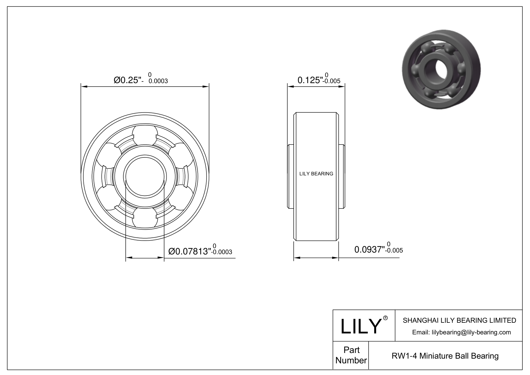 RW1-4 Inch Extended cad drawing