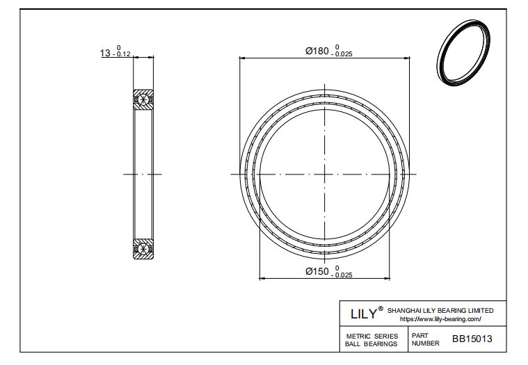 BB15013 Four Point Contact Ball Slewing Ring Bearing cad drawing