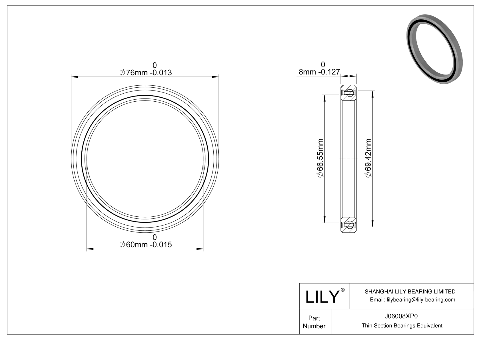 J06008XP0 Constant Section (CS) Bearings cad drawing