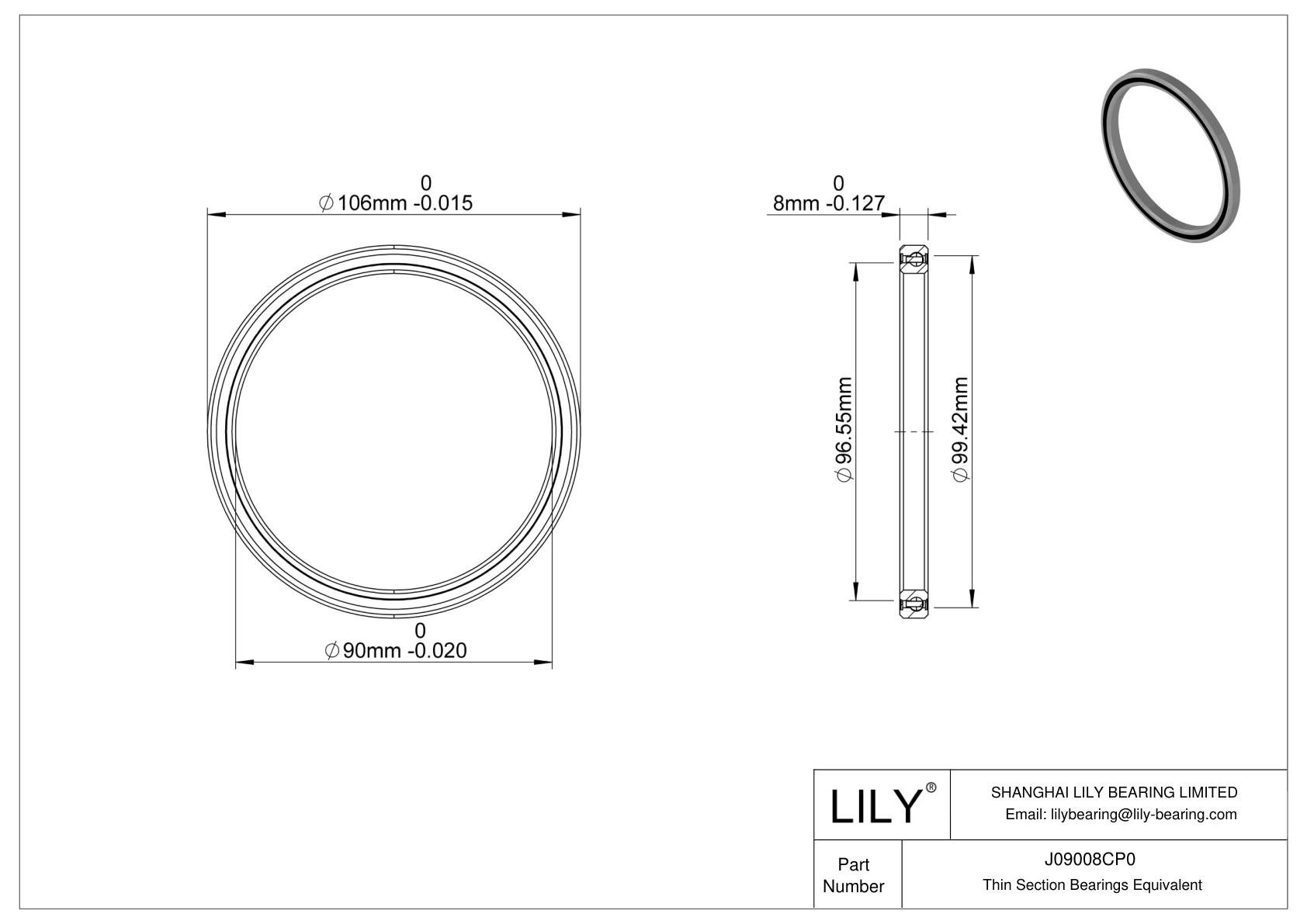 J09008CP0 Constant Section (CS) Bearings cad drawing