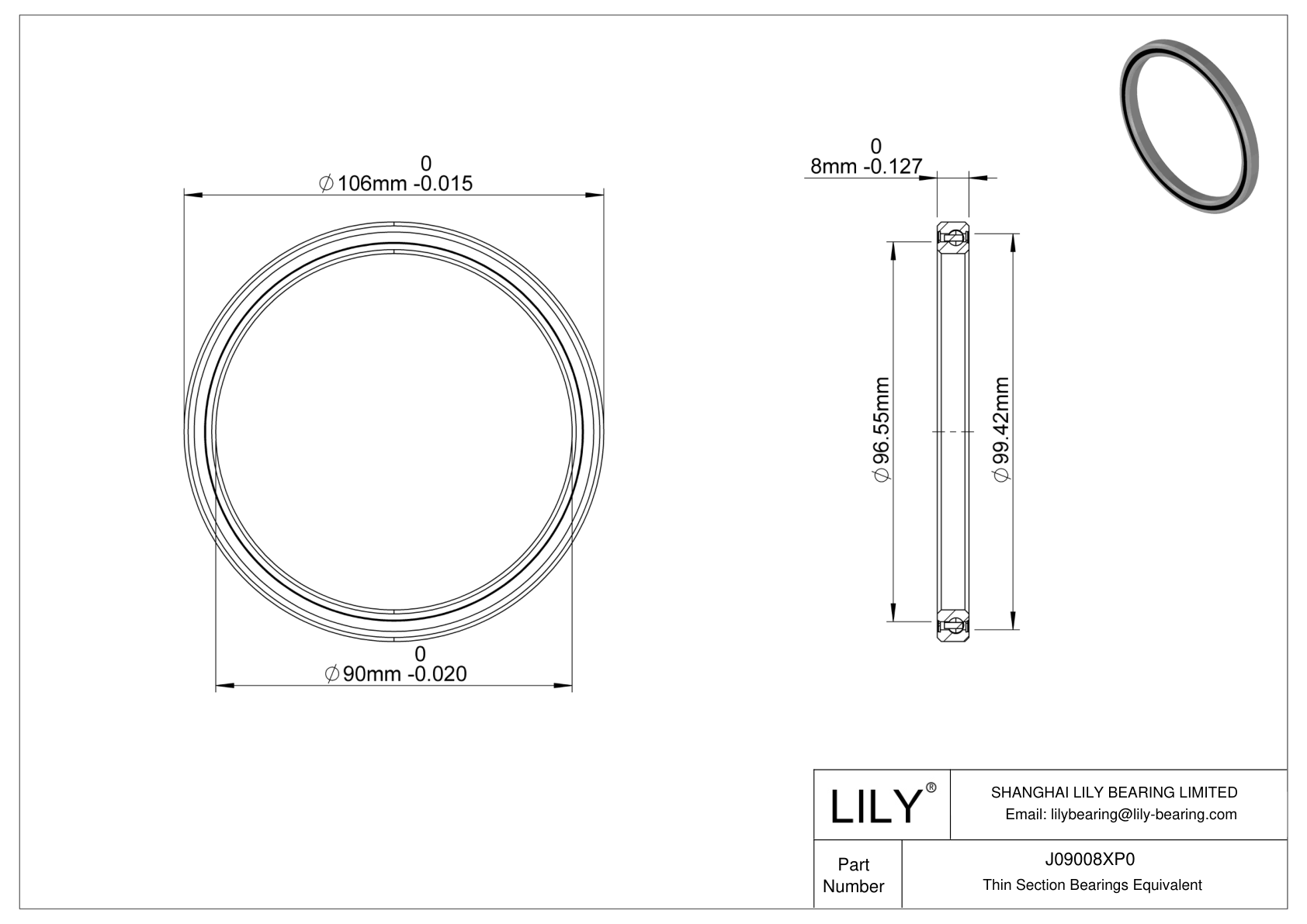 J09008XP0 Constant Section (CS) Bearings cad drawing