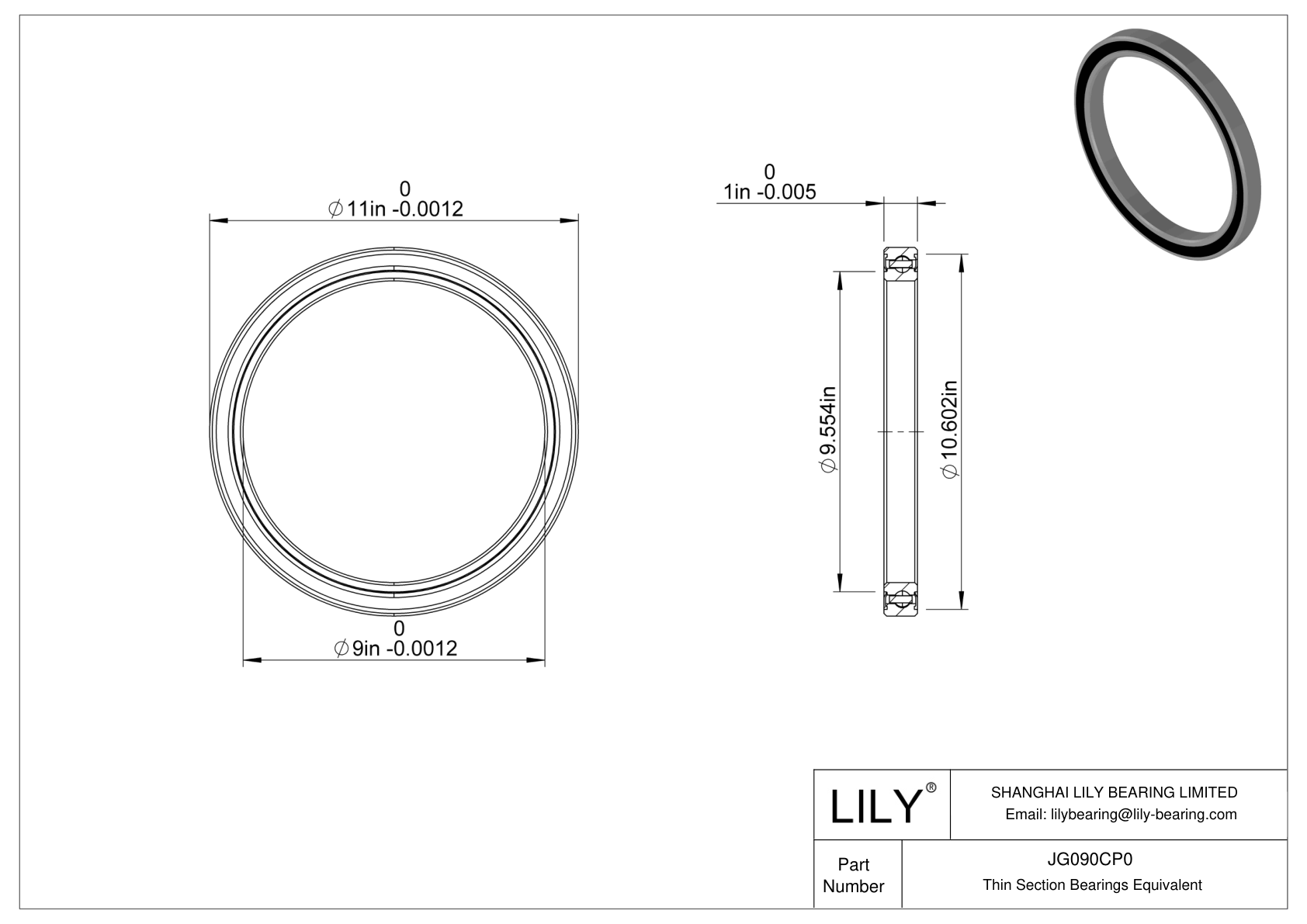 JG090CP0 Constant Section (CS) Bearings cad drawing