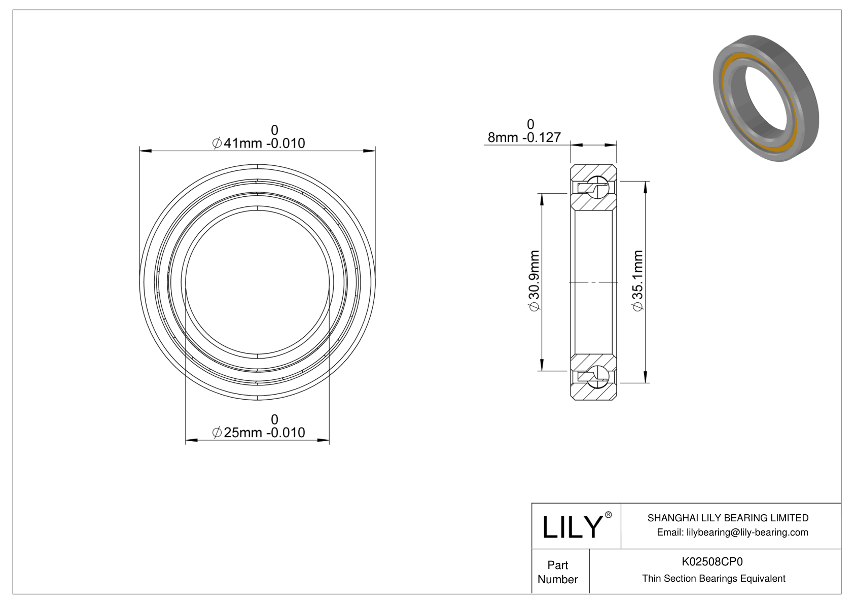 K02508CP0 Constant Section (CS) Bearings cad drawing