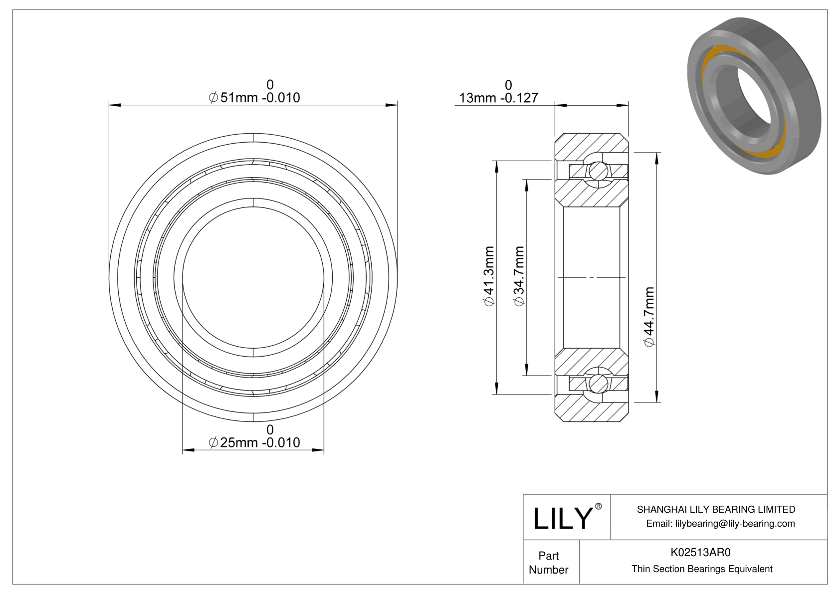 K02513AR0 Constant Section (CS) Bearings cad drawing