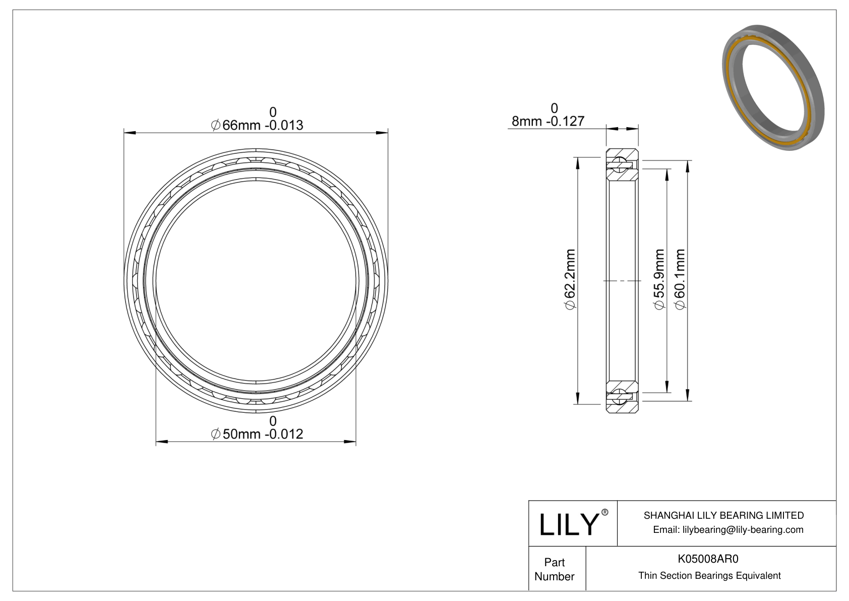 K05008AR0 Constant Section (CS) Bearings cad drawing