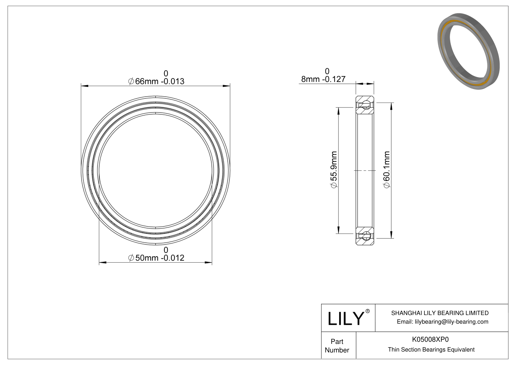 K05008XP0 Constant Section (CS) Bearings cad drawing