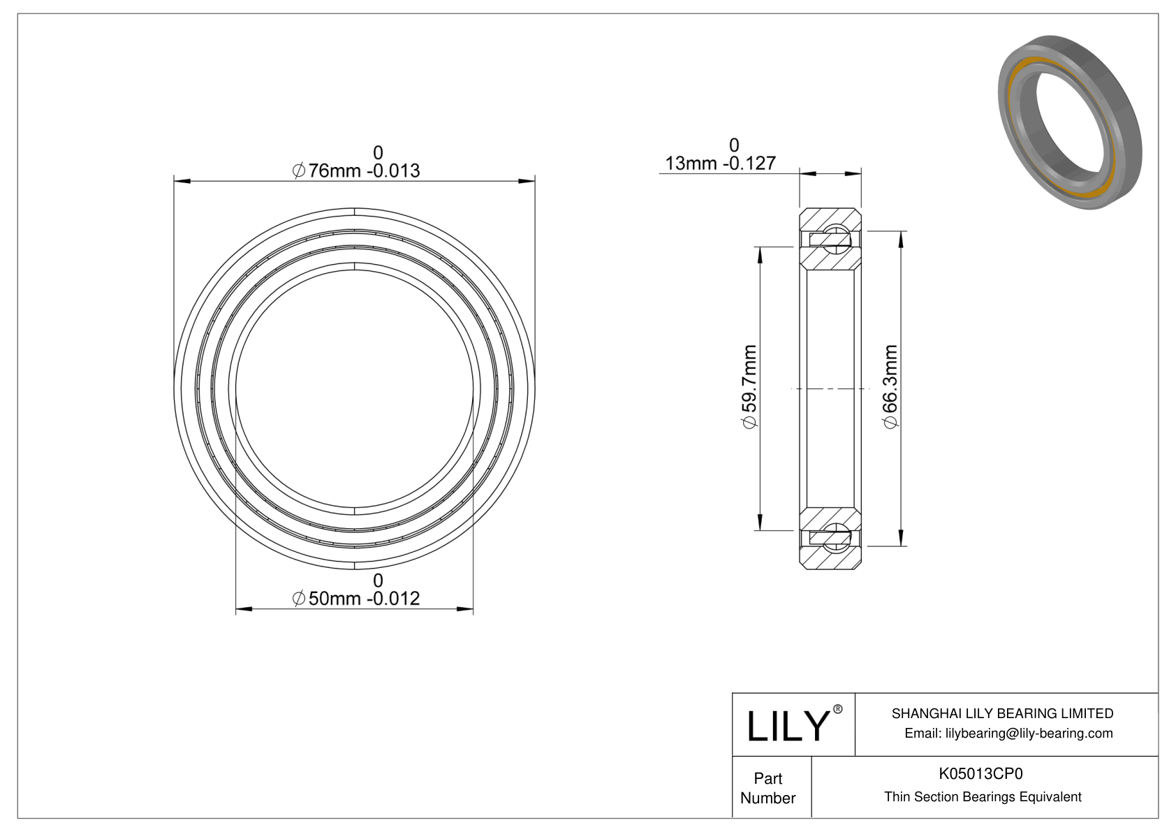 K05013CP0 Constant Section (CS) Bearings cad drawing