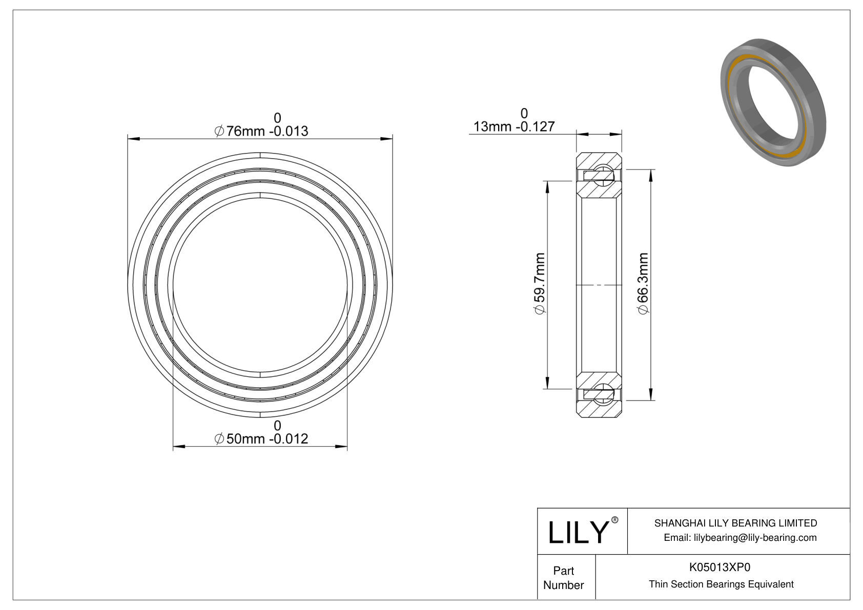 K05013XP0 Constant Section (CS) Bearings cad drawing