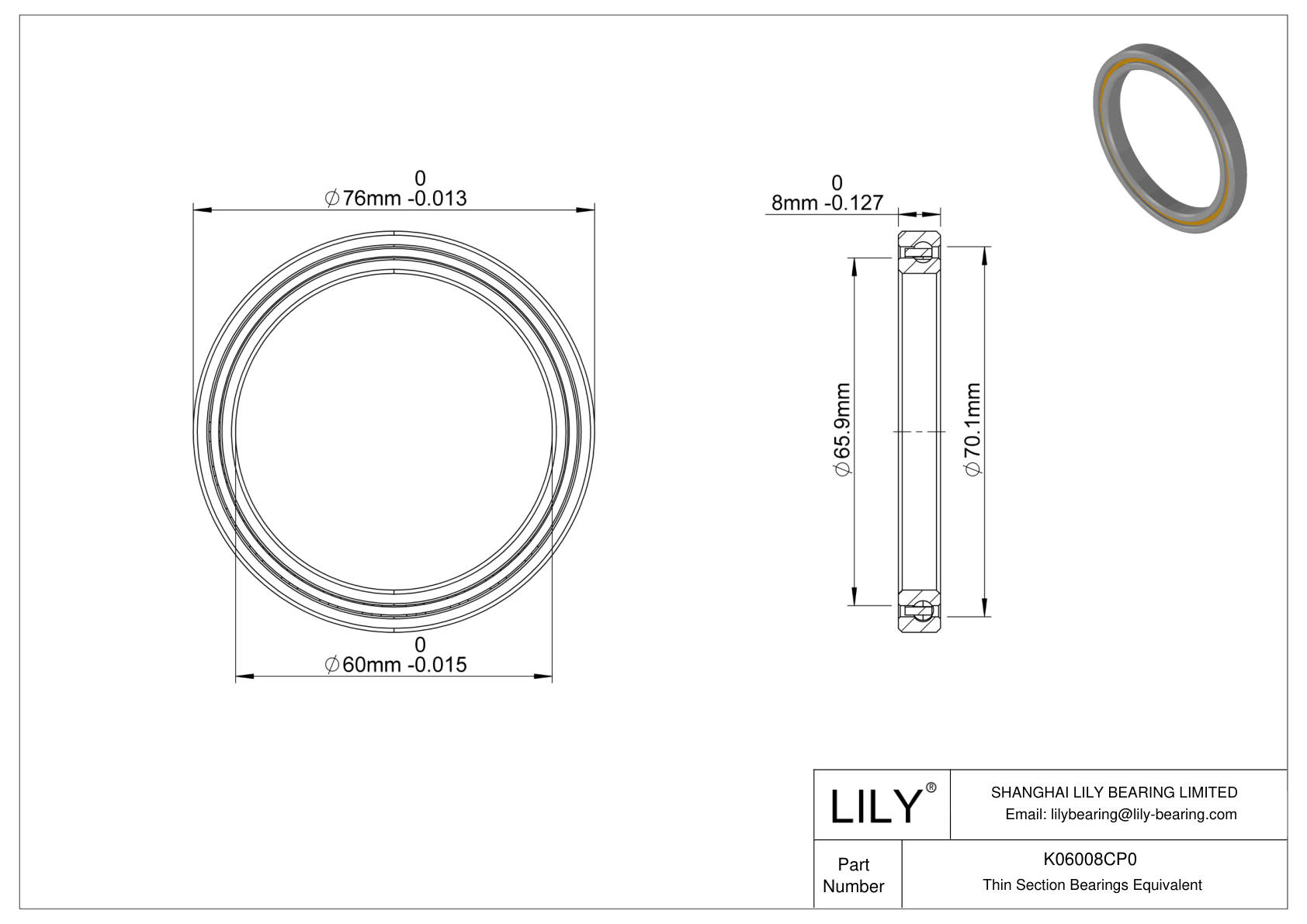 K06008CP0 Constant Section (CS) Bearings cad drawing