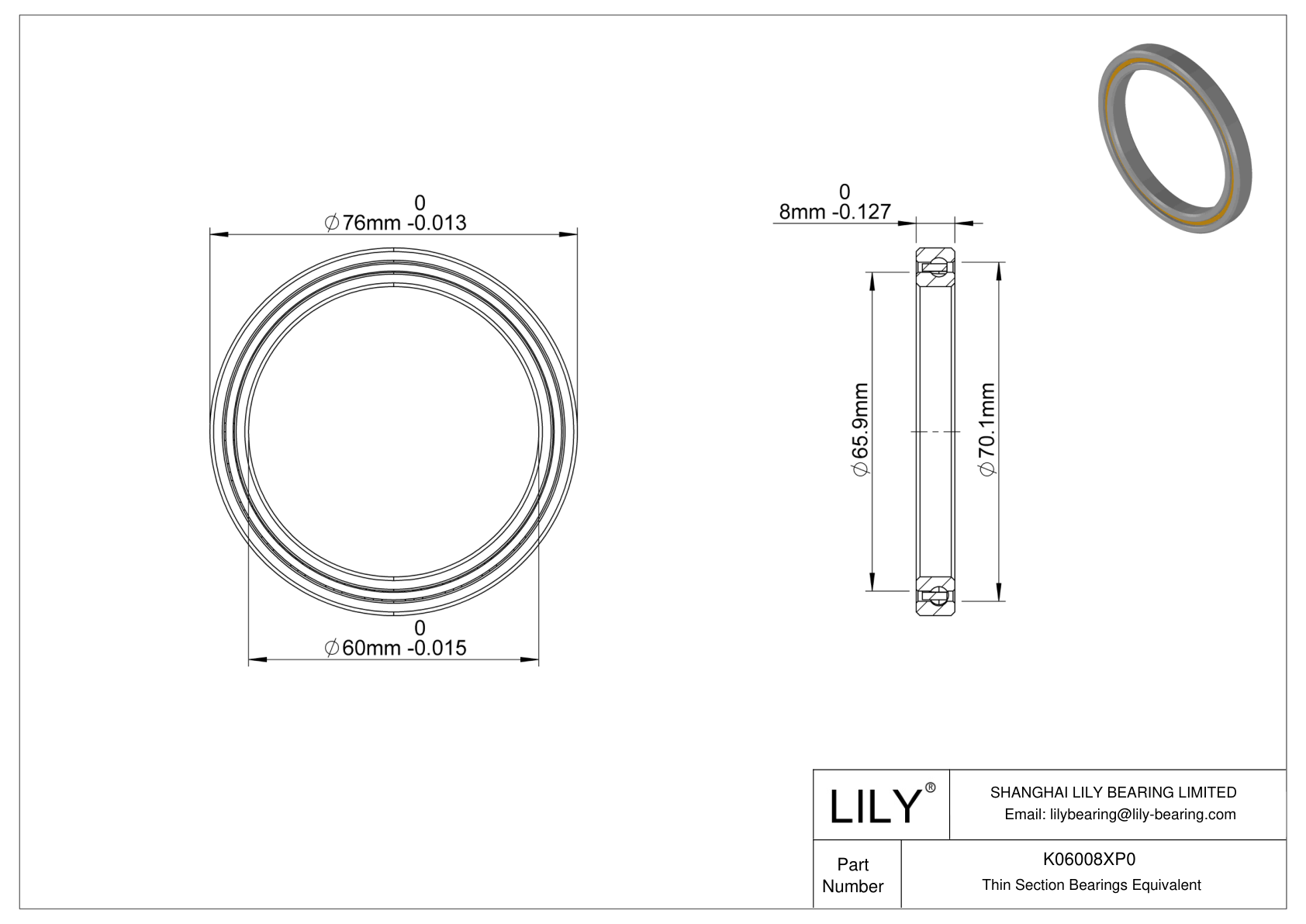 K06008XP0 Constant Section (CS) Bearings cad drawing