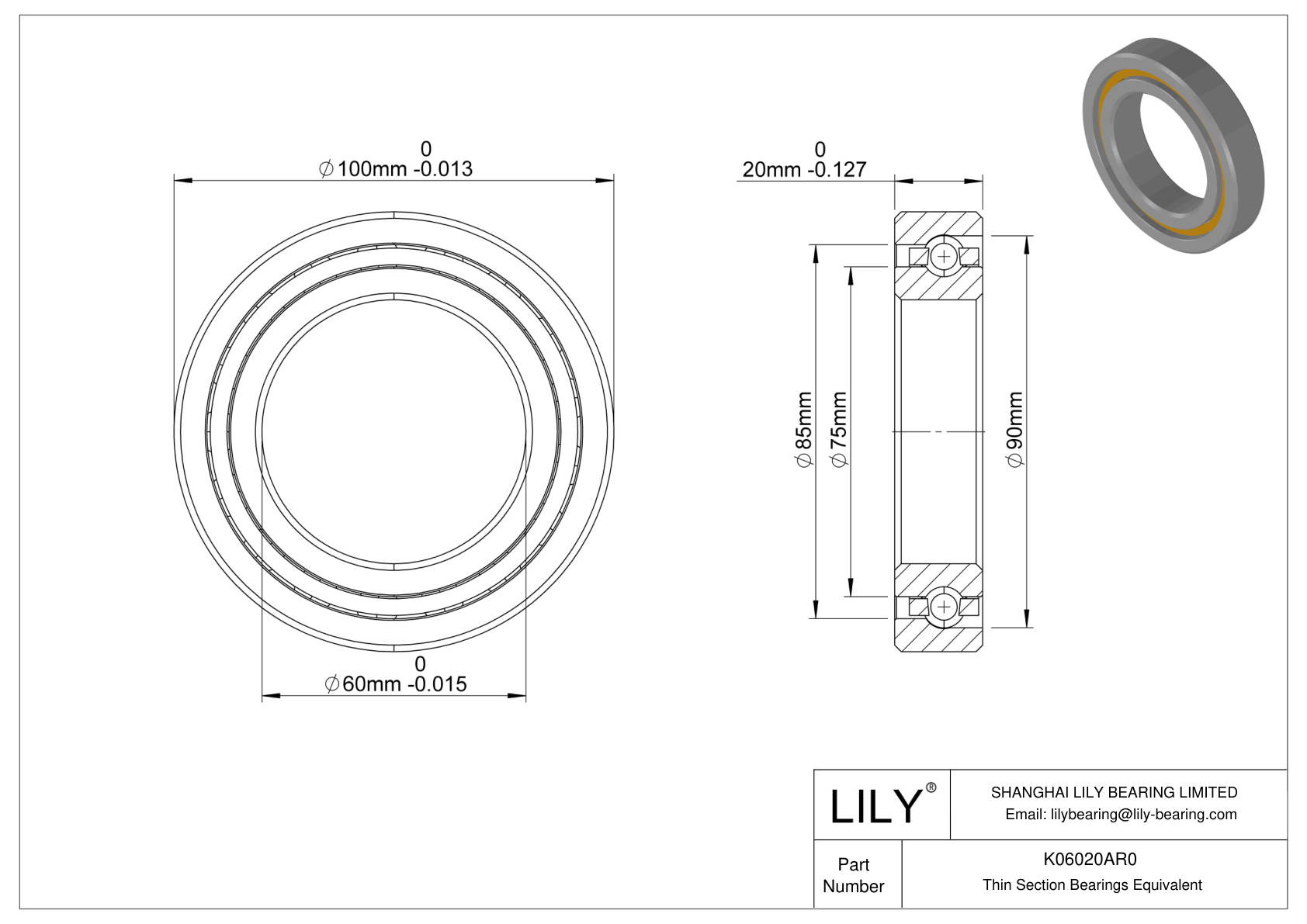 K06020AR0 Constant Section (CS) Bearings cad drawing