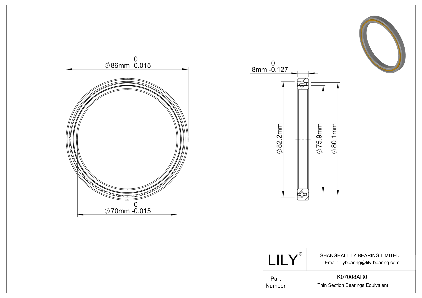 K07008AR0 Constant Section (CS) Bearings cad drawing
