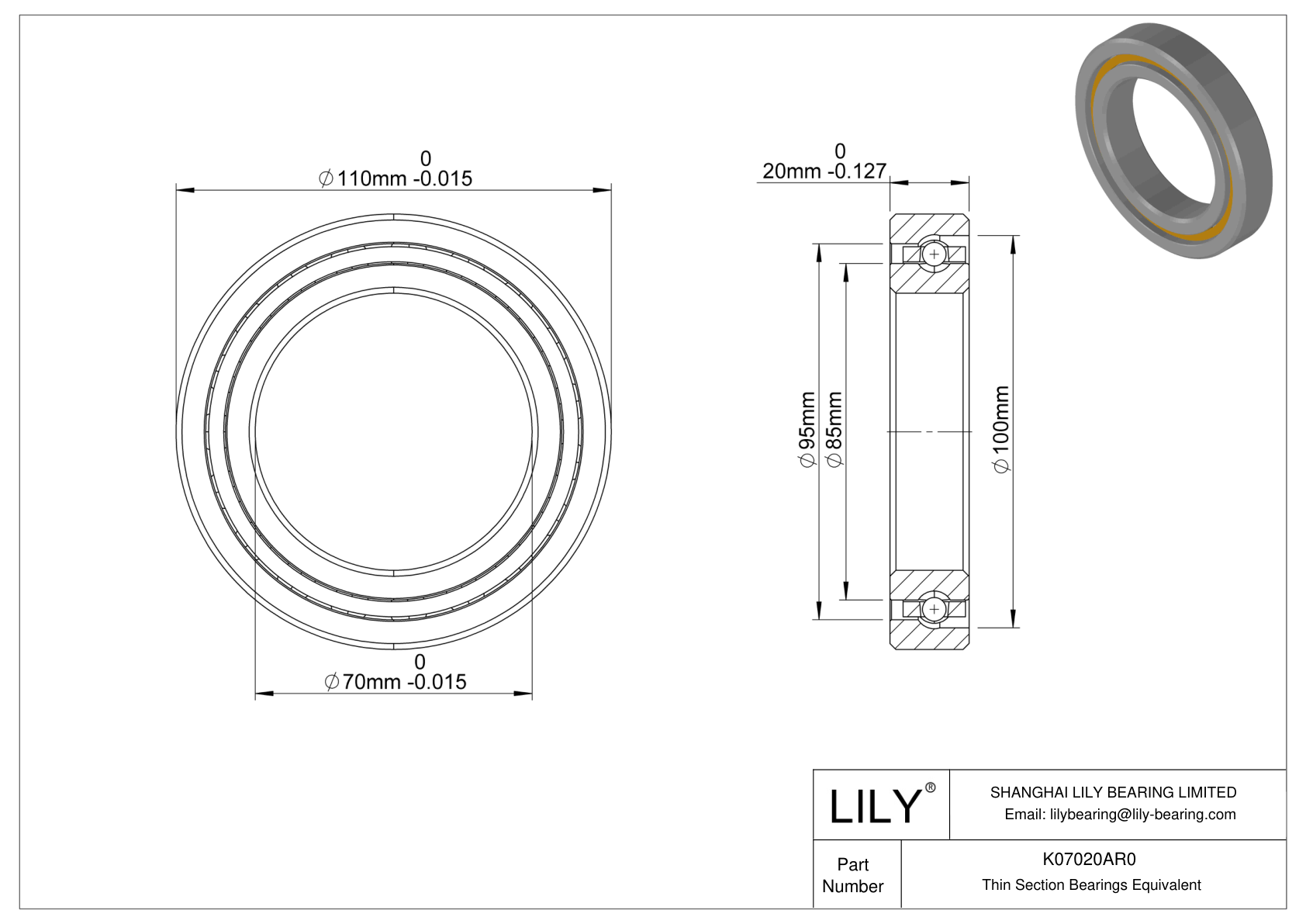 K07020AR0 Constant Section (CS) Bearings cad drawing