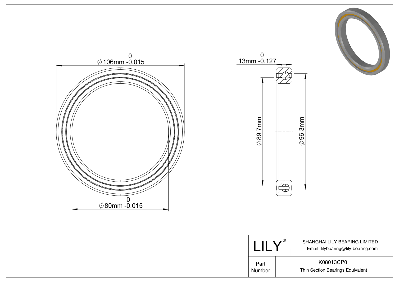 K08013CP0 Constant Section (CS) Bearings cad drawing