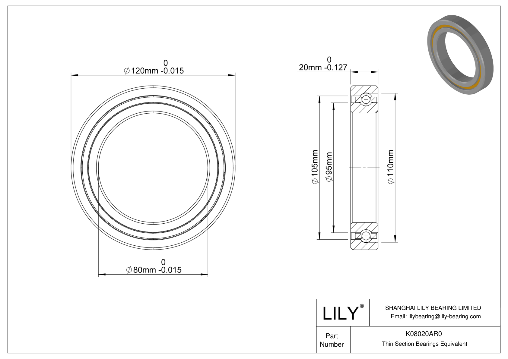 K08020AR0 Constant Section (CS) Bearings cad drawing