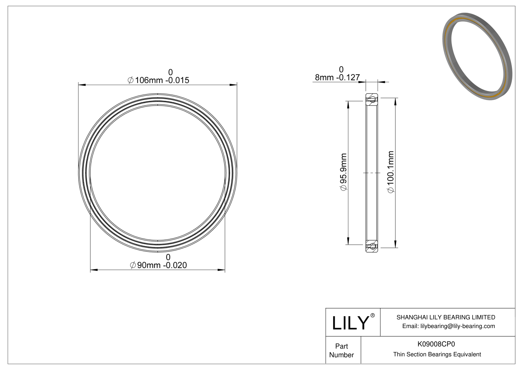 K09008CP0 Constant Section (CS) Bearings cad drawing
