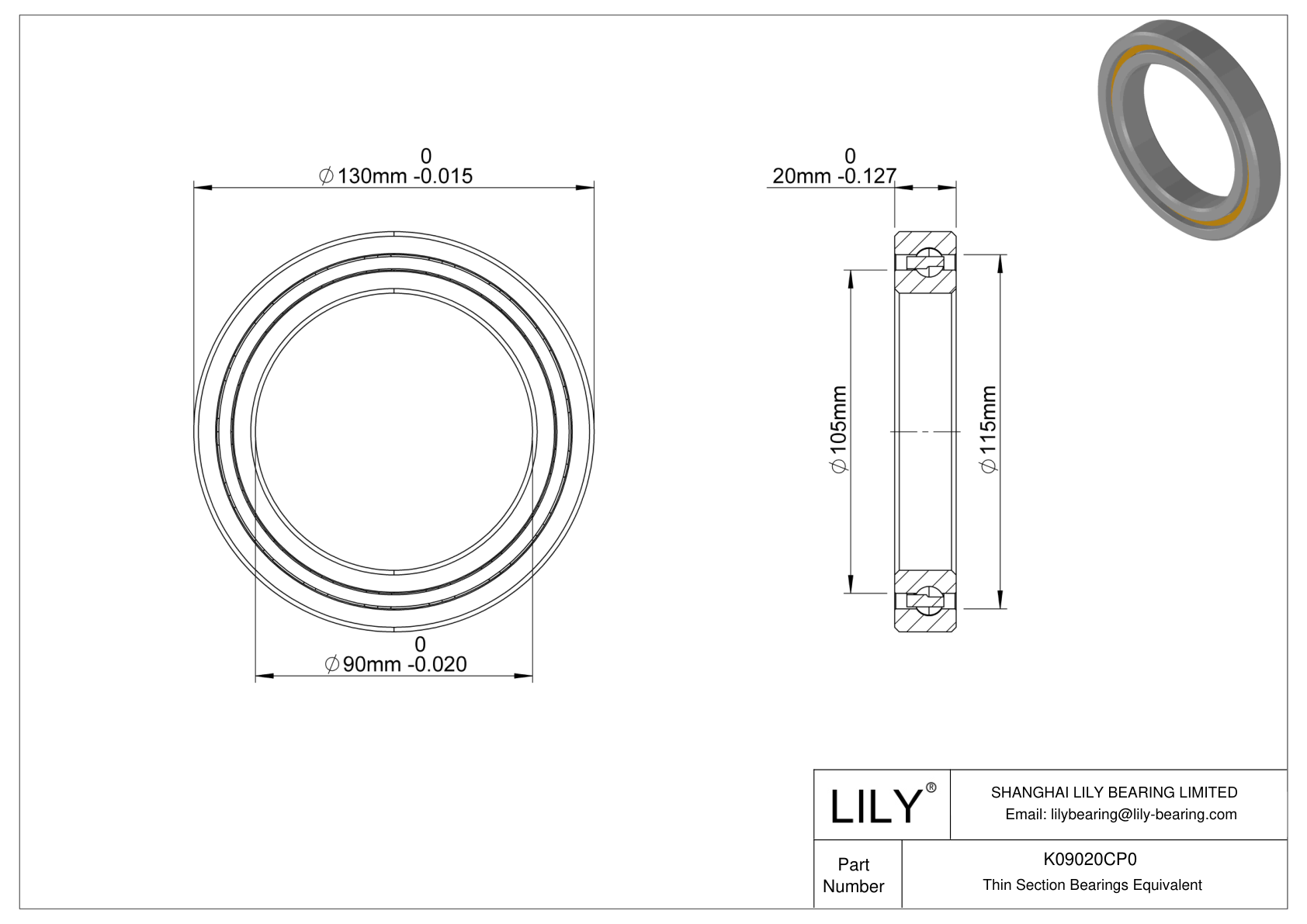 K09020CP0 Constant Section (CS) Bearings cad drawing