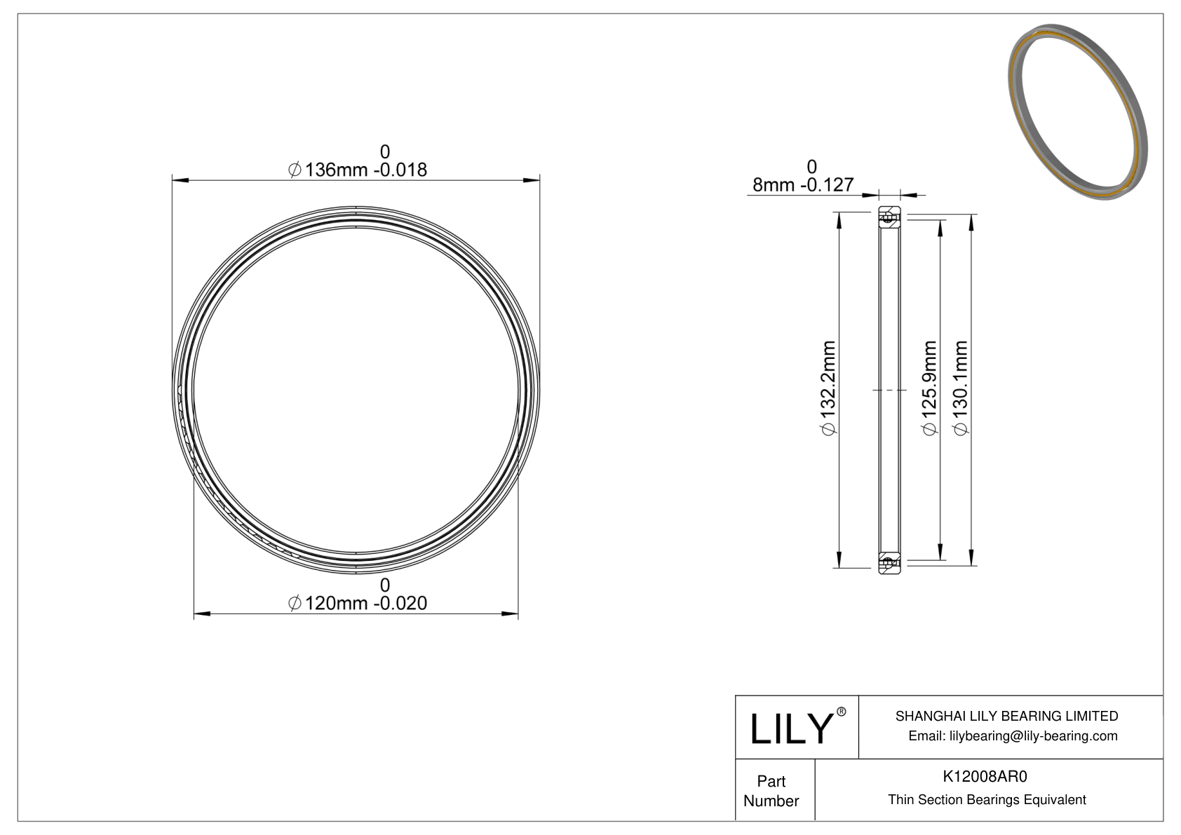 K12008AR0 Constant Section (CS) Bearings cad drawing