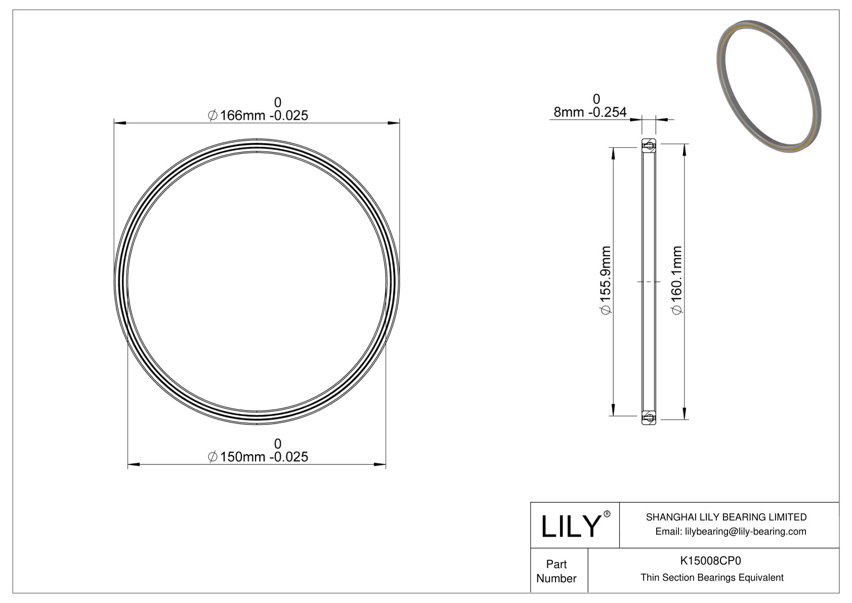 K15008CP0 Constant Section (CS) Bearings cad drawing