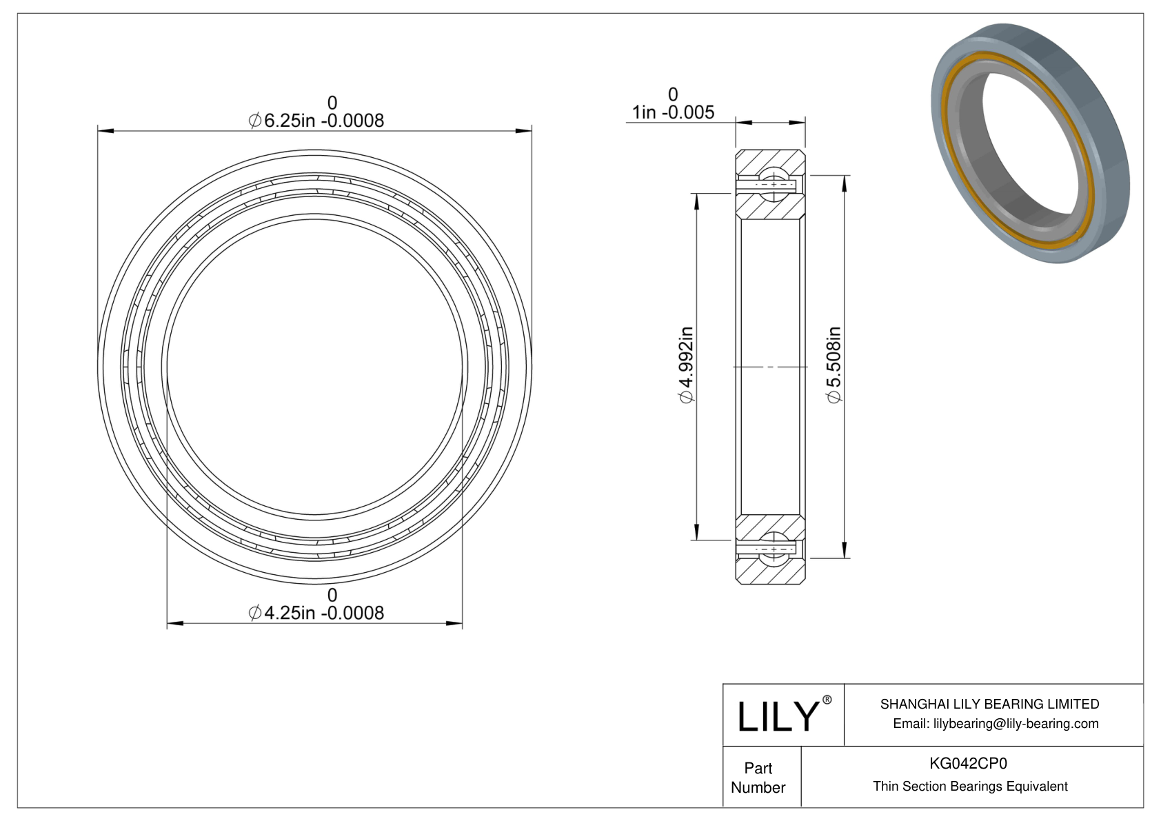 KG042CP0 Constant Section (CS) Bearings cad drawing