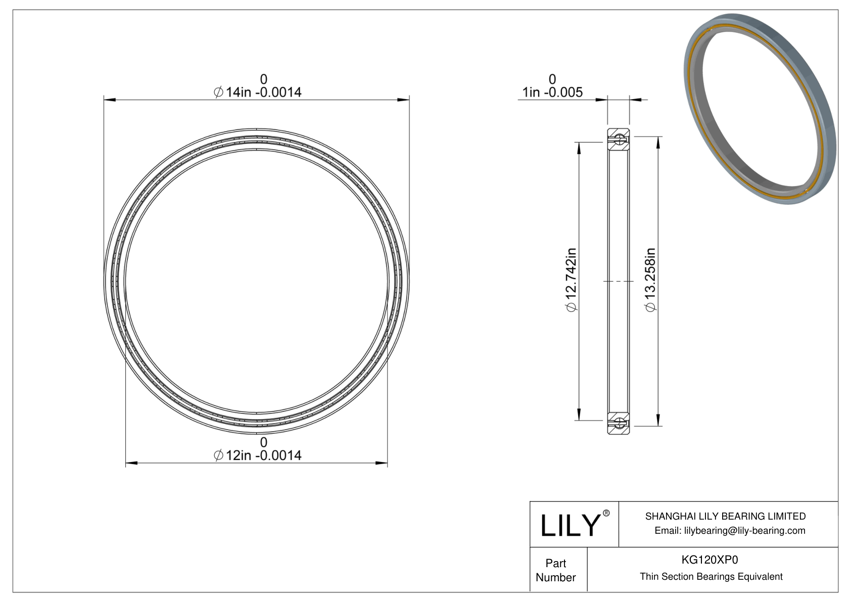 KG120XP0 Constant Section (CS) Bearings cad drawing